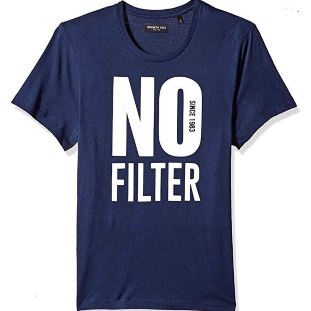 Kenneth Cole NY "No Filter" Graphic T-Shirt, NWT - Picture 4 of 4